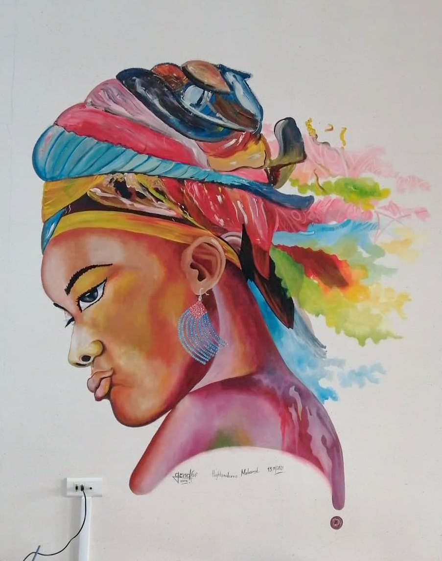 Kenijskie murale w jednej z naszych sal