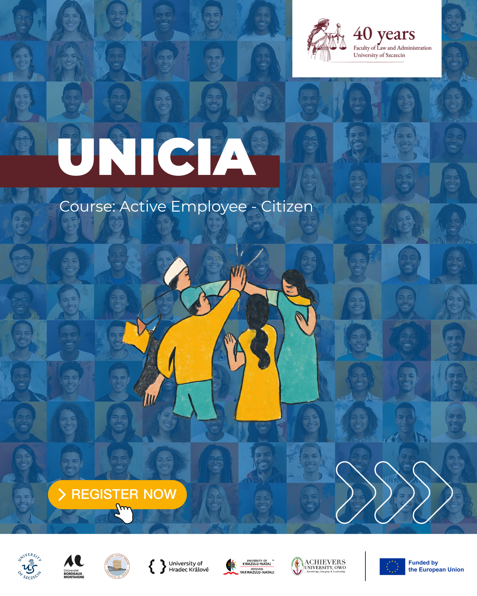 Projekt UNICIA otwarty dla studentów: Dołącz do darmowego kursu „Active Employee – Citizen”